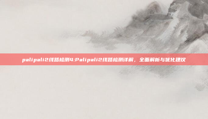 palipali2线路检测4:Palipali2线路检测详解，全面解析与优化建议